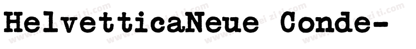 HelvetticaNeue Conde字体转换